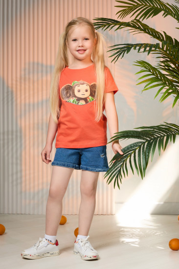 Футболка для девочек «Чебурашка»