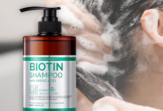 Шампунь для укрепления волос и стимуляции роста «Biotin Shampoo With Amino Acid White Musk»