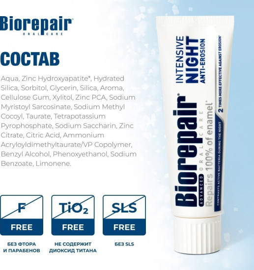 Зубная паста для ночного ухода за зубами «Intensive Night Repair»