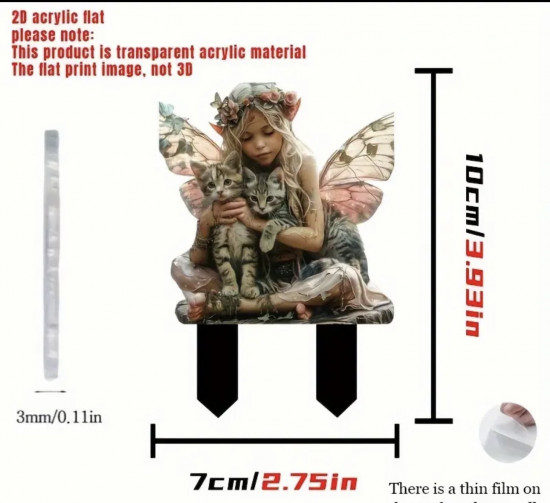 Акриловая фигурка «Фея с котятами»