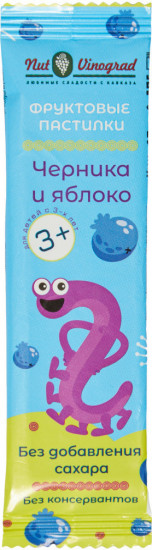 Пастила фруктовая «Черника и яблоко»