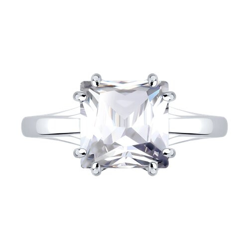 Кольцо из серебра с фианитами