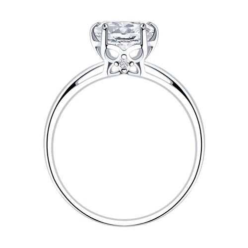 Кольцо из серебра с фианитами