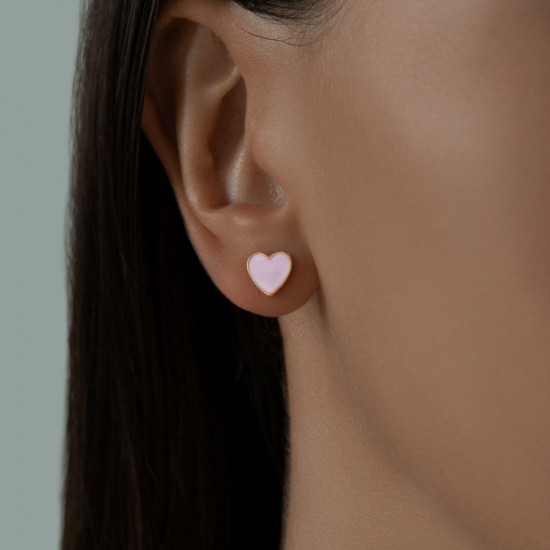 Серьги-пусеты из серебра с эмалью