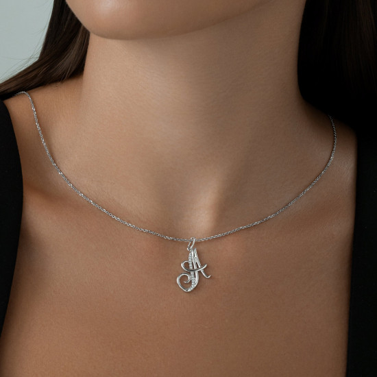 Подвеска из серебра с фианитами