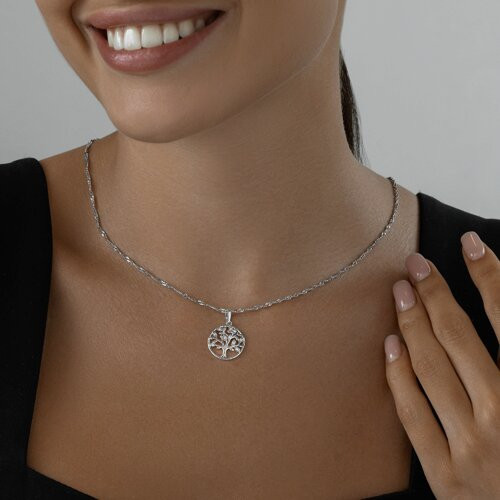 Подвеска из серебра с фианитами