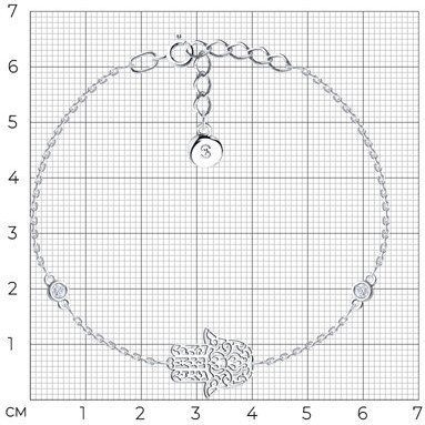 Браслет из серебра с фианитами