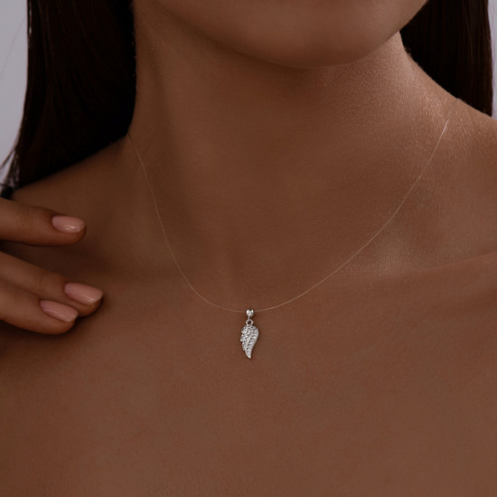 Колье из серебра с фианитами