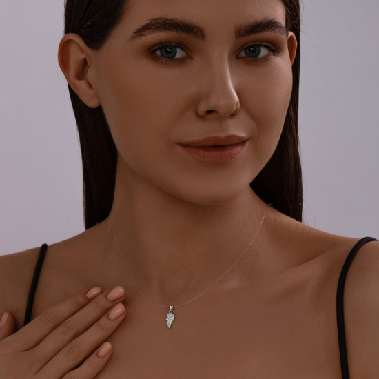 Колье из серебра с фианитами