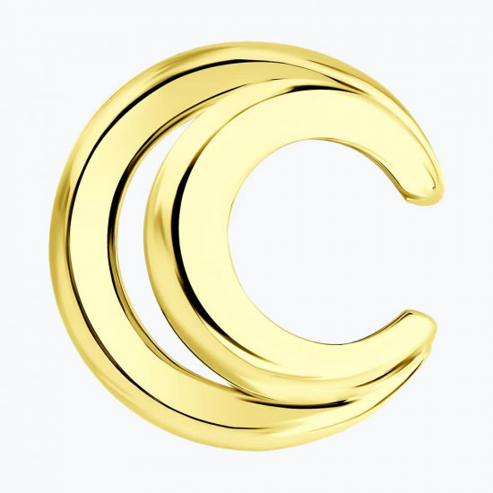 Серьга-кафф из золочёного серебра