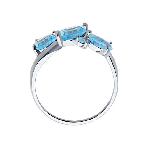 Кольцо из серебра с топазами