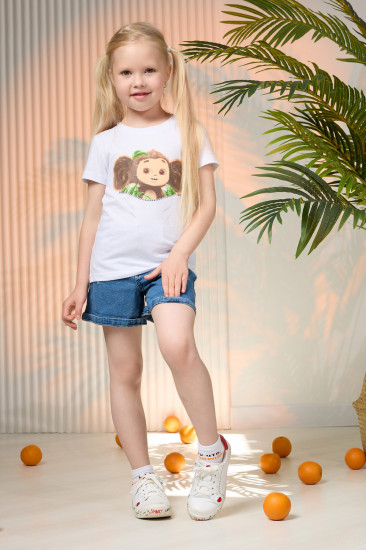 Футболка для девочек «Чебурашка»