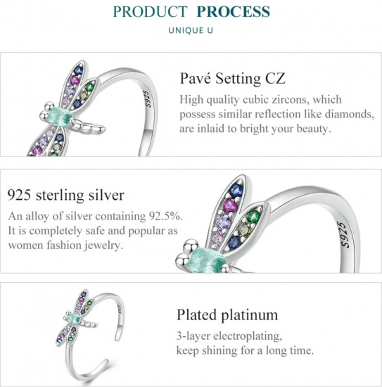 Кольцо из серебра «Стрекоза»