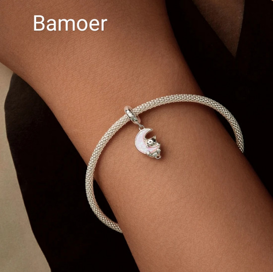 Шарм-подвеска «Котенок и луна»