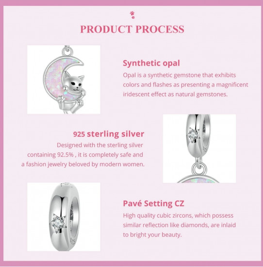 Шарм-подвеска «Котенок и луна»