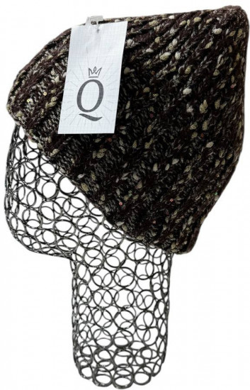 Шапка женская зимняя с мини-пайетками