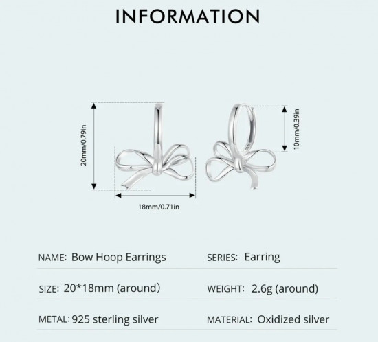 Серьги из серебра «Бант»