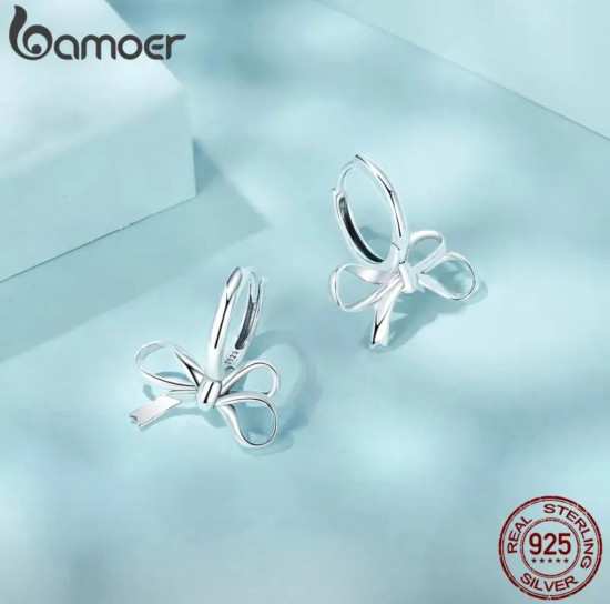 Серьги из серебра «Бант»