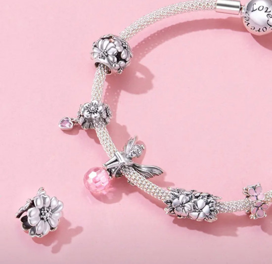 Шарм из серебра «Фея Crystal»