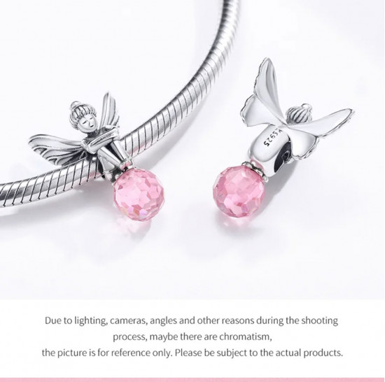 Шарм из серебра «Фея Crystal»