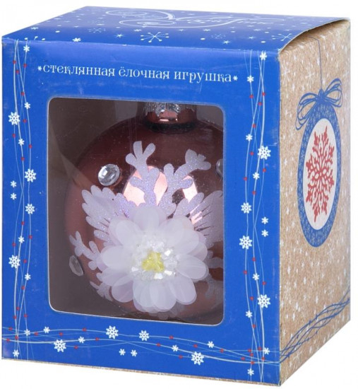 Шар елочный с цветком