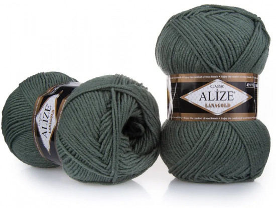 Пряжа для вязания «Lanagold», цвет 180 Серебряная сосна