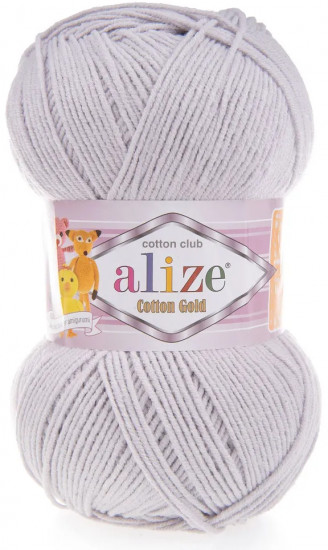 Пряжа для вязания «Cotton gold», цвет 533 Пастельно-серый