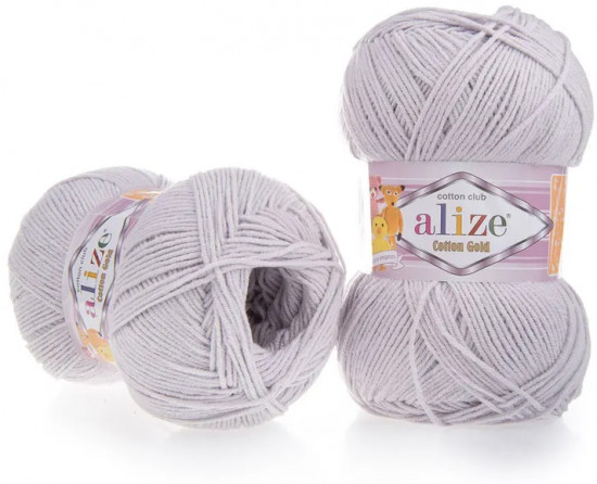 Пряжа для вязания «Cotton gold», цвет 533 Пастельно-серый