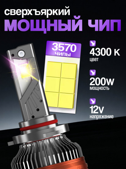 Набор автоламп светодиодных HB3