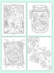 Раскраска в корейском стиле «Милые зверята» - Фото 7