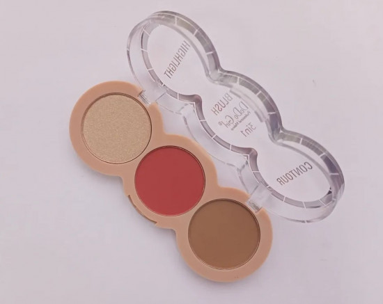 Палетка для контуринга лица «3in1 Highlight-Blush-Contour»