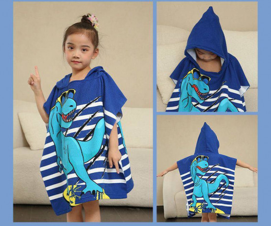 Полотенце-пончо детское