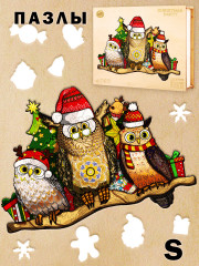 Пазл деревянный «Новогодняя вечеринка» - Фото 1