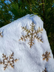 Новогодний коврик-юбка под ёлку - Фото 4