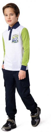 Лонгслив-поло для мальчиков
