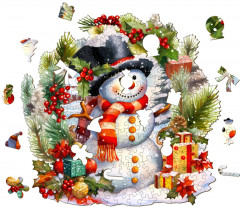 Пазл деревянный «Снеговик Шапочкин» - Фото 3