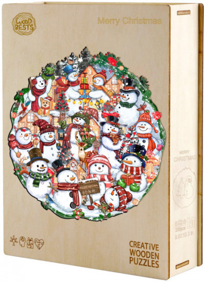 Пазл деревянный «Счастливого Рождества»