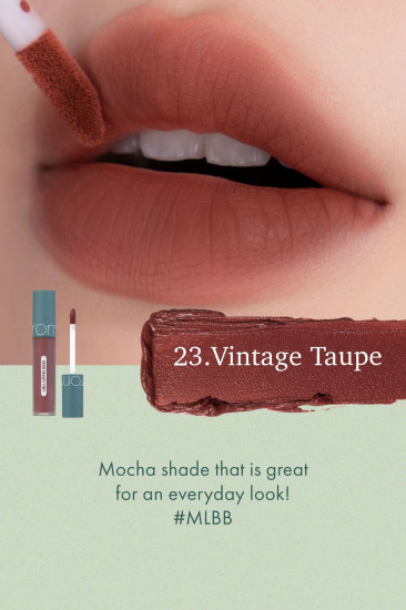 Нежный бархатный тинт для губ «Zero Velvet Tint», тон 23 Vintage Taupe