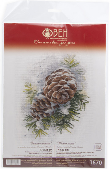 Набор для вышивания «Зимние шишки»