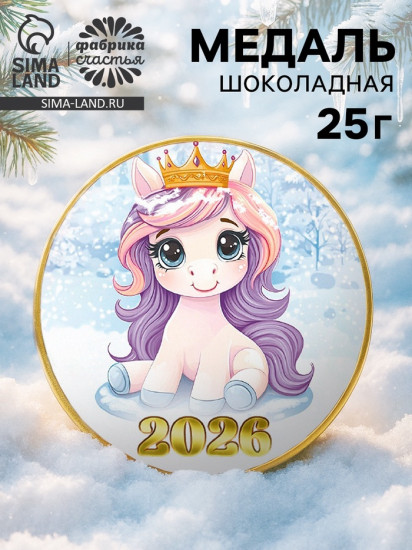 Медаль шоколадная «Новый год. Символ 2026»