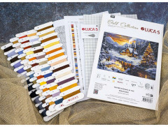 Набор для вышивания гобеленовым стежком «Зимний вечер в горах» - Фото 1