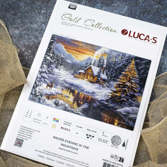 Набор для вышивания гобеленовым стежком «Зимний вечер в горах»