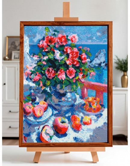 Набор для вышивания по мотивам картины К. Коровина «Яблоки и розы»