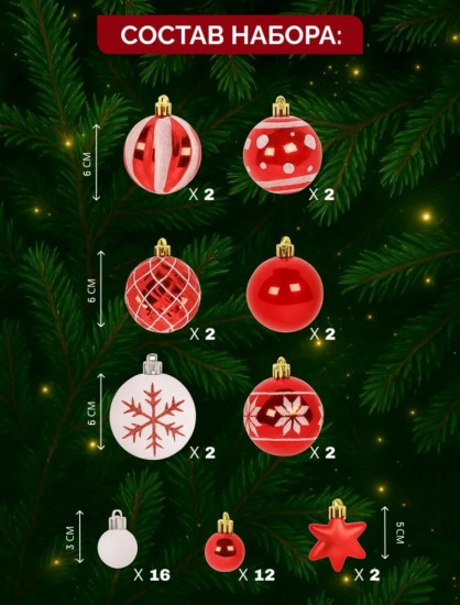 Набор елочных шаров