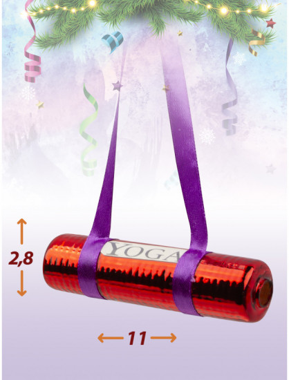Игрушка ёлочная «Коврик для йоги»