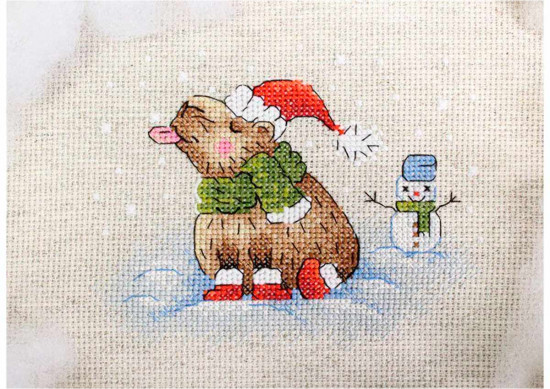 Набор для вышивания «Прогулка на морозе»