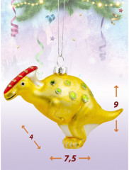 Игрушка ёлочная «Желтый динозаврик» - Фото 2