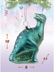 Игрушка ёлочная «Синий динозаврик» - Фото 2