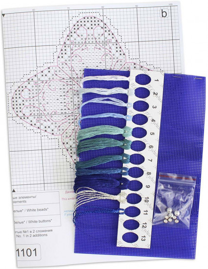 Набор для вышивания на пластиковой канве «Морозный цветок»