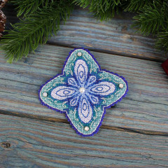 Набор для вышивания на пластиковой канве «Морозный цветок» - Фото 3